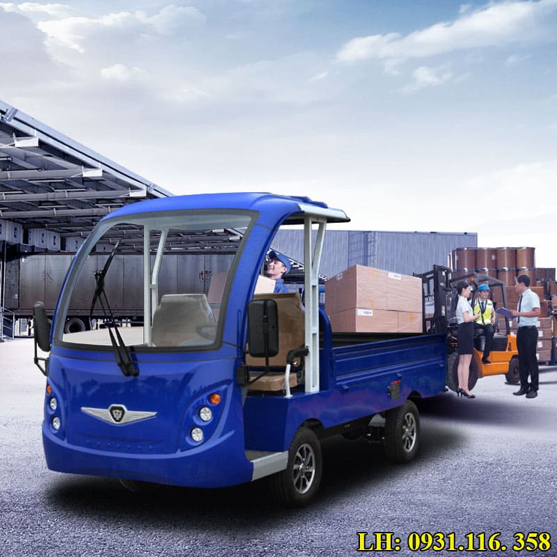 xe điện chở hàng thùng lửng