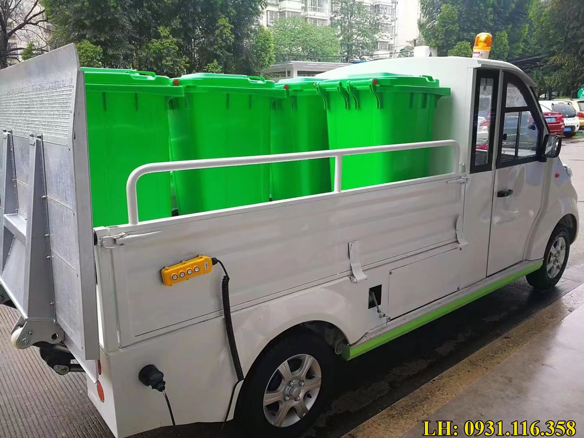 xe điện chở hàng thùng lửng