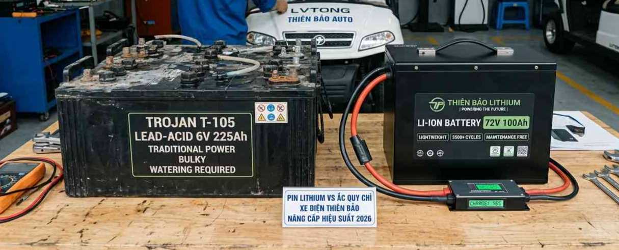 so sánh ắc quy với pin lithium